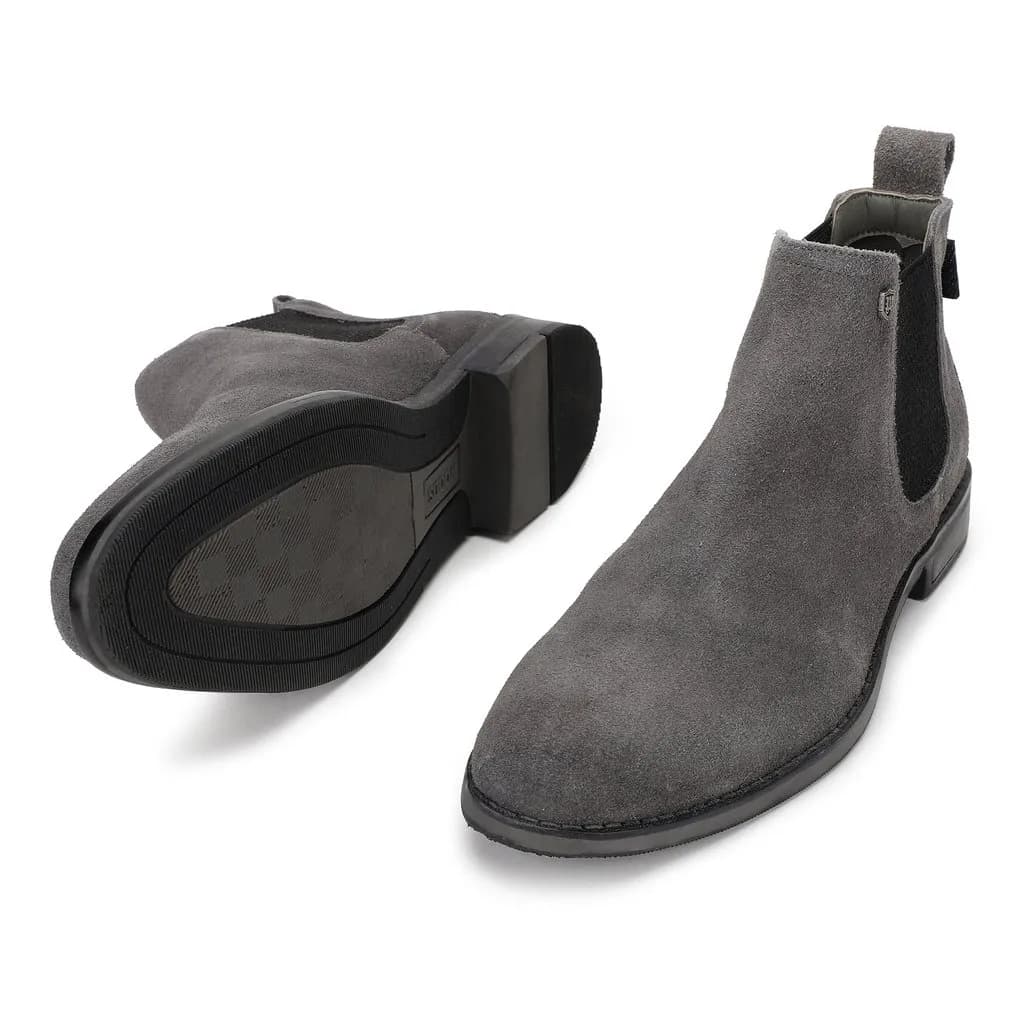 Grey Chelsea Boot for Men 4